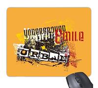 DIYthinker Graffiti Via Cultura Nero Arancione metropolitana di Urban Design d'autore Trama rettangolo Antiscivolo in Gomma Mousepad Mouse Game Pad