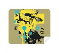 DIYthinker Graffiti Via Giallo Blu Black Woman Screen Phone Cleaner Occhiali Panno di Pulizia 2 Pezzi in Tessuto Scamosciato