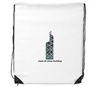 DIYthinker Hong Kong Bank of China dello Zaino Drawstring i Sacchetti di acquisto del Regalo Sport