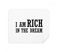 DIYthinker I Am Rich nella schermata Cleaner Sogno di Telefono Occhiali Panno di Pulizia 2 Pezzi Tessuto della Pelle Scamosciata