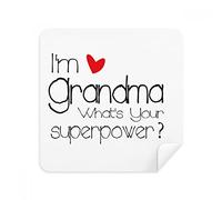 DIYthinker I'm A Nonna Qual è Il Tuo Superpotenza Occhiali Panno di Pulizia dello Schermo del Telefono Cleaner Tessuto della Pelle Scamosciata 2 Pezzi