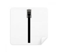 DIYthinker Internet Via Cavo Plug Black Pattern Occhiali Panno di Pulizia dello Schermo del Telefono Cleaner Tessuto della Pelle Scamosciata 2 Pezzi