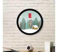 DIYthinker Inverno circolare Begins Twenty Four solare Termine Picture Art Pittura Foto cornice in legno gara di casa della decorazione della parete regalo