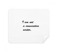 DIYthinker Io non sono un Consecutive Writer Quotes Screen Phone Cleaner Occhiali Panno di Pulizia 2 Pezzi Tessuto della Pelle Scamosciata