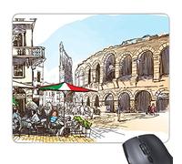 DIYthinker Italia Colosseo Architettura d'Interesse Nazionale Illustrazione Modello Rettangolo Non di Slittamento del Rilievo di Gomma Mousepad Mouse Game