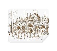 DIYthinker La Chiesa Veneziana Veneziano Cleaner Screen Phone Occhiali Panno di Pulizia 2 Pezzi Tessuto della Pelle Scamosciata