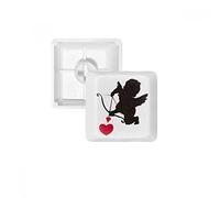 DIYthinker L'Amore Cupido Angel Heart Modello PBT Copritasti con Apertura per Tastiera Meccanica Bianco OEM Nessun Simbolo di Stampa R2