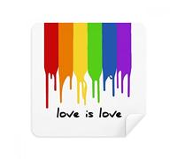 DIYthinker L'Amore è Amore LGBT Colore dell'arcobaleno Occhiali Panno di Pulizia dello Schermo del Telefono Cleaner Tessuto della Pelle Scamosciata 2 Pezzi