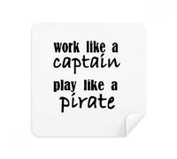 DIYthinker Lavoro Come Il Capitano Gioca Come Pirate Occhiali Panno di Pulizia dello Schermo del Telefono Cleaner 2pcs Tessuto della Pelle Scamosciata