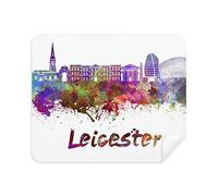 DIYthinker Leicester Gran Bretagna Città Acquerello Screen Phone Cleaner Occhiali Panno di Pulizia 2 Pezzi in Tessuto Scamosciato