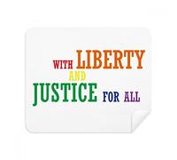 DIYthinker LGBT Rainbow Flag libertà e Giustizia Screen Phone Cleaner Occhiali Panno di Pulizia 2 Pezzi in Tessuto Scamosciato
