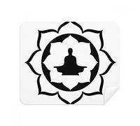 DIYthinker Lotus Buddista Figura Semplice Illustrazione del Modello Screen Phone Cleaner Occhiali Panno di Pulizia 2 Pezzi in Tessuto Scamosciato