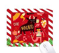 DIYthinker Madrid Spagnolo Bullfight Music Fiesta Mouse Pad Candy Bastone Tappetino di Gomma