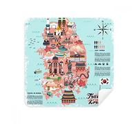 DIYthinker Mappa Luoghi Famosi della Corea Occhiali Panno di Pulizia dello Schermo del Telefono Cleaner Tessuto della Pelle Scamosciata 2 Pezzi