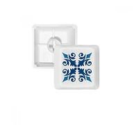 DIYthinker Marocco Fiore Decorativo Blu Pattern PBT Copritasti con Apertura per Tastiera Meccanica Bianco OEM Nessun Simbolo di Stampa
