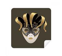 DIYthinker Maschera d'oro Buon Carnevale di Venezia Occhiali Panno di Pulizia dello Schermo del Telefono Cleaner Tessuto della Pelle Scamosciata 2 Pezzi