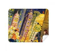 DIYthinker Miaoji Pittura ad Acquerello Cat Città Comune TEL Pulizia dello Schermo Occhiali Panno di Pulizia 2pcs Tessuto Scamosciato