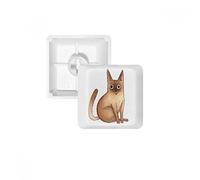 DIYthinker Miaoji Pittura ad Acquerello Gatto Siamese PBT Copritasti con Apertura per Tastiera Meccanica Bianco OEM Nessun Simbolo di Stampa
