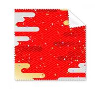 DIYthinker Modello Nuvole Geometria Rosso Giappone Occhiali Panno di Pulizia del Panno dello Schermo del Telefono 5pcs Cleaner
