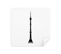 DIYthinker Mosca Torre Ostankino Occhiali Panno di Pulizia dello Schermo del Telefono Cleaner Tessuto della Pelle Scamosciata 2 Pezzi