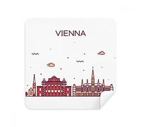 DIYthinker Motivo Vienna Austria Flat Luogo d'Interesse Occhiali Panno di Pulizia dello Schermo del Telefono Cleaner Tessuto della Pelle Scamosciata 2 Pezzi