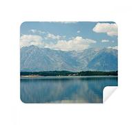 DIYthinker Mountain River Forest Riflesso della Nube Screen Phone Cleaner Occhiali Panno di Pulizia 2 Pezzi in Tessuto Scamosciato