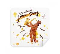 DIYthinker Musica Sax Instruments Acquerello Modello Occhiali Panno di Pulizia dello Schermo del Telefono Cleaner Tessuto della Pelle Scamosciata 2 Pezzi