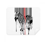 DIYthinker Nero a Strisce Rosso Codice Graffiti Zebra Screen Phone Cleaner Occhiali Panno di Pulizia 2 Pezzi in Tessuto Scamosciato