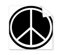 DIYthinker Pace Bianco Nero Simbolo Disarmo Nucleare Contro la Guerra Simple Design Illustrazione del Modello Occhiali Panno Panno di Pulizia dello Schermo del Telefono 5pcs Cleaner