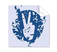 DIYthinker Pace Blu Simbolo di Vittoria Semplice Creative Design Rotonda Illustrazione Modello Occhiali Panno Panno di Pulizia dello Schermo del Telefono 5pcs Cleaner