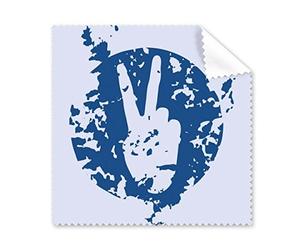 DIYthinker Pace Blu Simbolo di Vittoria Semplice Creative Design Rotonda Illustrazione Modello Occhiali Panno Panno di Pulizia dello Schermo del Telefono 5pcs Cleaner