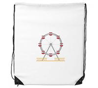 DIYthinker Parco divertimenti Modello colorato Ruota panoramica dello Zaino Drawstring Shopping Bags Sport Regalo