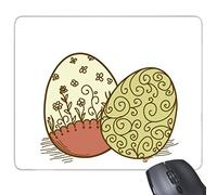 DIYthinker Pasqua Religione Cristianesimo Festival Carino Rosso Verde Fiore colorato Cultura Egg Illustrazione Modello Rettangolo Antiscivolo in Gomma Mousepad Mouse Game Pad