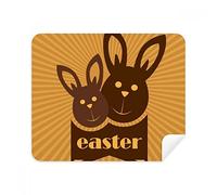 DIYthinker Pasqua Religione Festival Brown Bunny dello Schermo del Modello del Telefono Cleaner Occhiali Panno di Pulizia 2pcs Tessuto Scamosciato