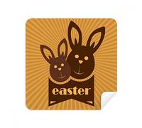 DIYthinker Pasqua Religione Festival Brown Bunny Pattern Occhiali Panno di Pulizia dello Schermo del Telefono Cleaner Tessuto della Pelle Scamosciata 2 Pezzi