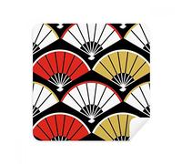 DIYthinker Pieghevole d'oro Occhiali Fan Rosso Nero Panno per la Pulizia dello Schermo del Telefono Cleaner 2pcs Tessuto della Pelle Scamosciata