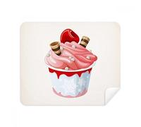DIYthinker Pink Cherry Sapore Dolce del Gelato Screen Phone Cleaner Occhiali Panno di Pulizia 2 Pezzi in Tessuto Scamosciato