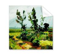 DIYthinker Pittura a Olio colorato Albero Campo Montagna Cielo Paesaggio Astratto Modello Illustrazione Occhiali Panno di Pulizia del Panno dello Schermo del Telefono 5pcs Cleaner