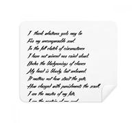 DIYthinker Poesia Citazione Never Surrender imbattibile Screen Phone Cleaner Occhiali Panno di Pulizia 2 Pezzi in Tessuto Scamosciato