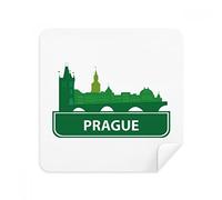 DIYthinker Praga Repubblica Ceca Landmark Verde Occhiali Panno di Pulizia dello Schermo del Telefono Cleaner Tessuto della Pelle Scamosciata 2 Pezzi