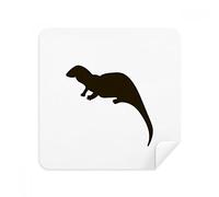 DIYthinker Rappresentazione Animal Seaotter Nero Occhiali Panno di Pulizia dello Schermo del Telefono Cleaner Tessuto della Pelle Scamosciata 2 Pezzi