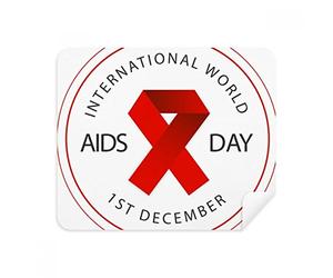 DIYthinker Red Ribbon Aids Day HIV consapevolezza solidarietà Screen del Telefono Cleaner Occhiali Panno di Pulizia 2 Pezzi in Tessuto Scamosciato