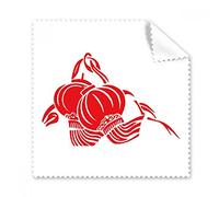 DIYthinker Regalo di Lanterna Cinese Lotus Rosso Pattern Occhiali Panno Panno di Pulizia pulitore dello Schermo del Telefono 5pcs