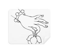 DIYthinker Religioni e filosofie Buddismo Lotus Linea Disegno Screen del Telefono Cleaner Occhiali Panno di Pulizia 2 Pezzi in Tessuto Scamosciato