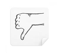 DIYthinker Ridicule Gesto Linea Disegno del Modello Occhiali Panno di Pulizia dello Schermo del Telefono Cleaner Tessuto della Pelle Scamosciata 2 Pezzi