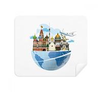 DIYthinker Russia Cattedrale di San Basilio Piano dello Schermo del Telefono Cleaner Occhiali Panno di Pulizia 2 Pezzi Tessuto della Pelle Scamosciata