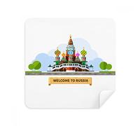 DIYthinker Russia Cattedrale Modello Illustrazione Occhiali Panno di Pulizia dello Schermo del Telefono Cleaner Tessuto della Pelle Scamosciata 2 Pezzi