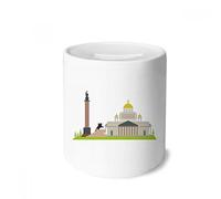 DIYthinker San Pietroburgo Russia Simbolo Nazionale Salvadanaio Casse di Risparmio in Ceramica della Moneta di Caso per Bambini Adulti Multicolore