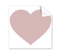 DIYthinker San Valentino a Forma di Cuore Rosso Parallel Lines Illustrazione Modello Occhiali Panno Panno di Pulizia dello Schermo del Telefono 5pcs Cleaner