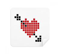 DIYthinker San Valentino arror Pierce Via Cuore Pixel Occhiali Panno di Pulizia dello Schermo del Telefono Cleaner 2pcs Tessuto della Pelle Scamosciata
